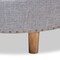 Baxton Studio Vinet Light Gray Upholstered Natural Wood Cocktail Ottoman 153-9200 - alternate 5